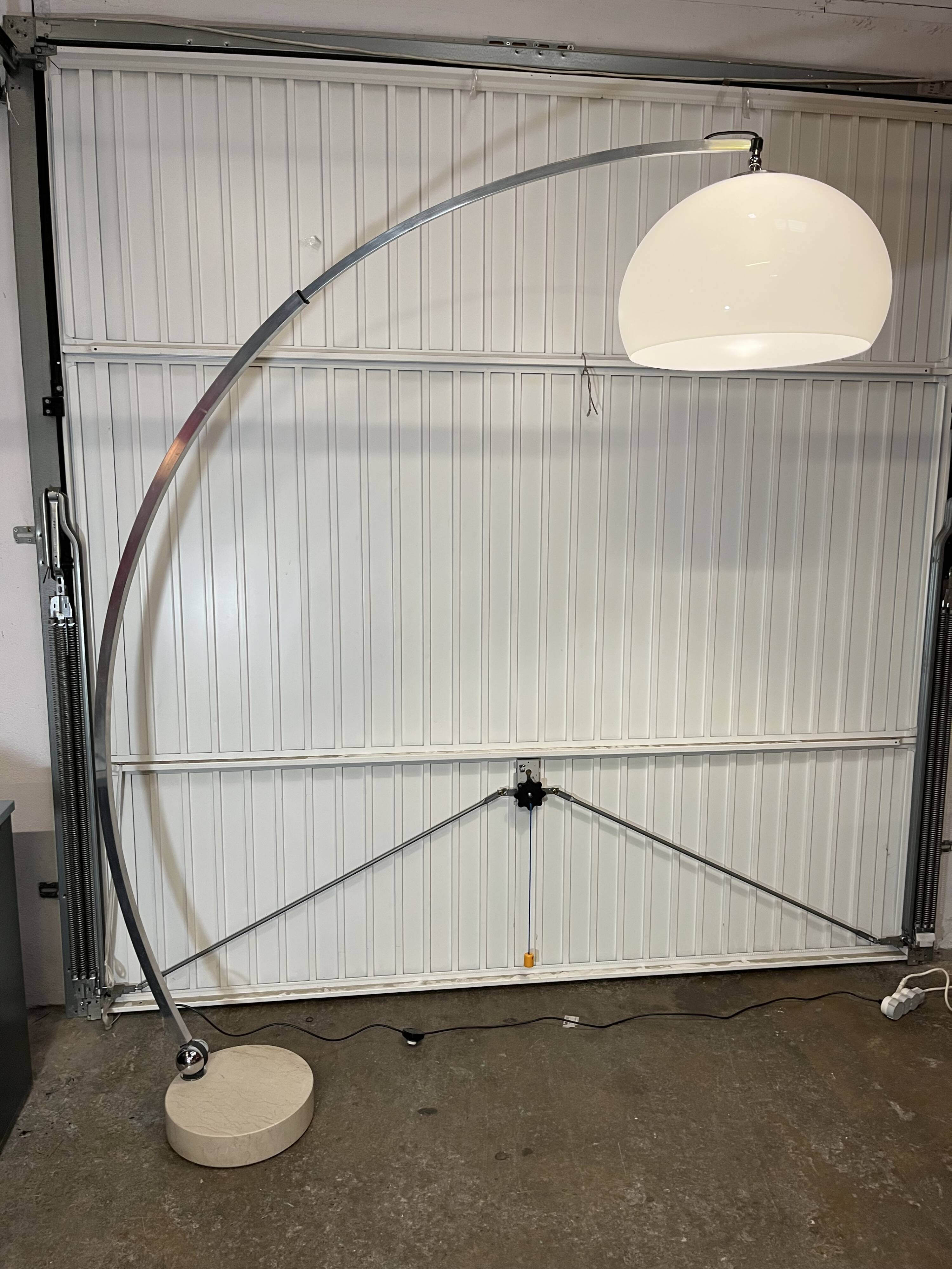 Designer arc floor lamp from the 70s