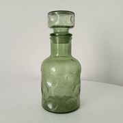 Carafe vintage années 60 en verre moulé bullé