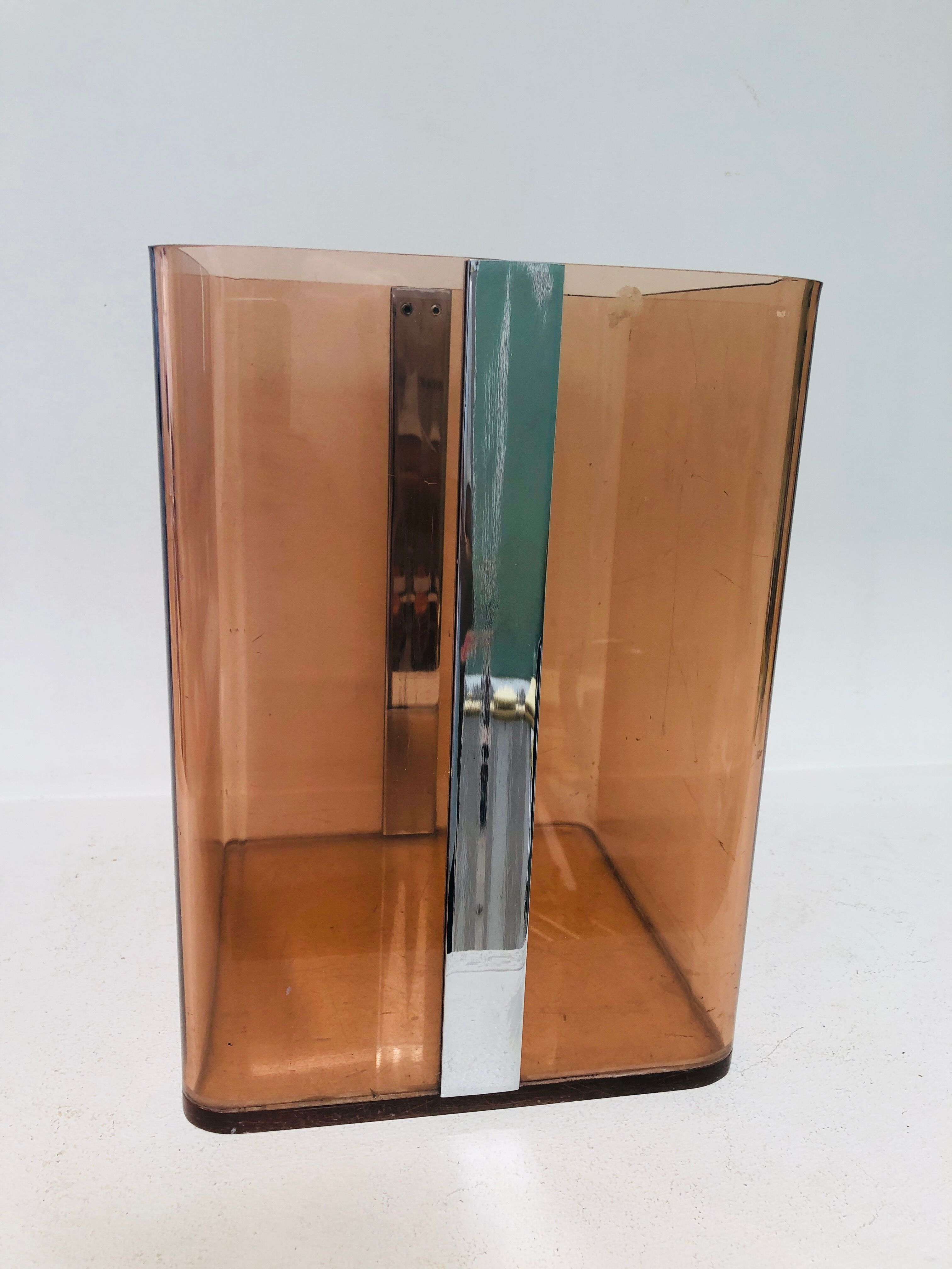 Plexiglas paper basket, 1970