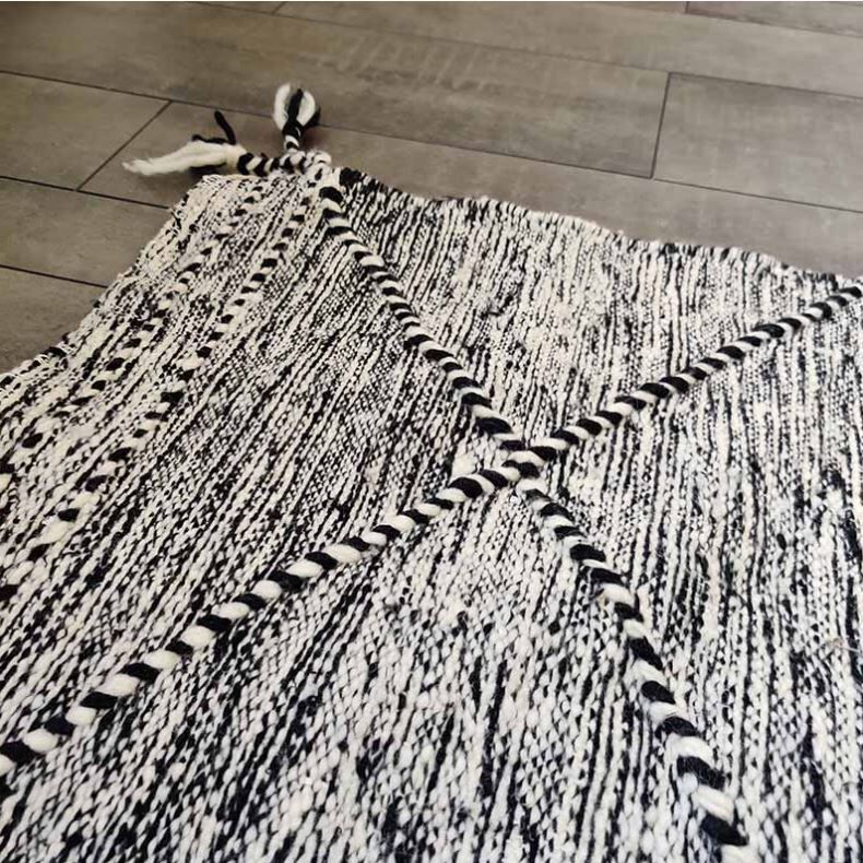 Tapis kilim zanafi noir 115x170 cm