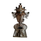 Russian Samovar silver metal and tray