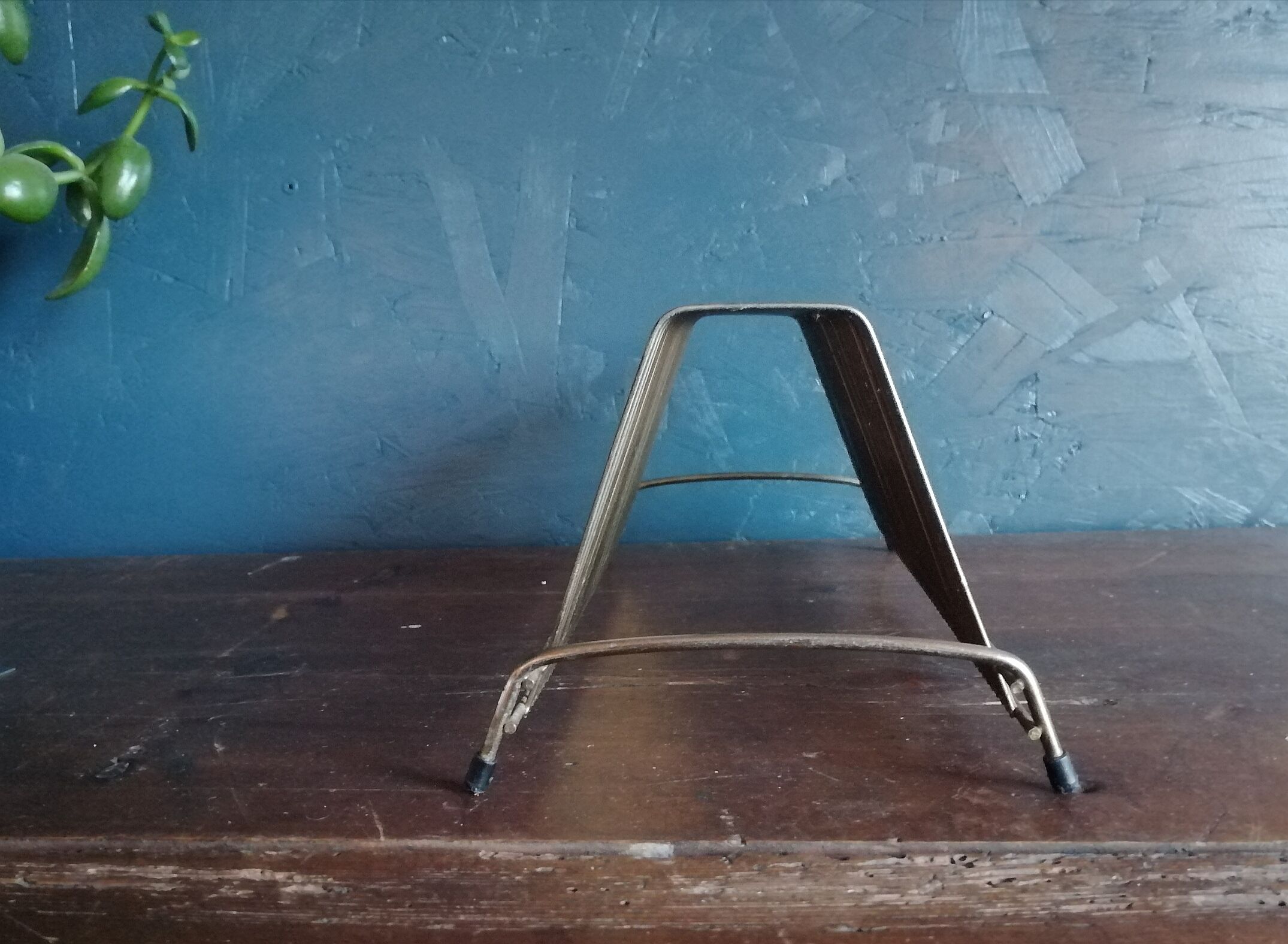 Vintage brass vinyl holder 50s