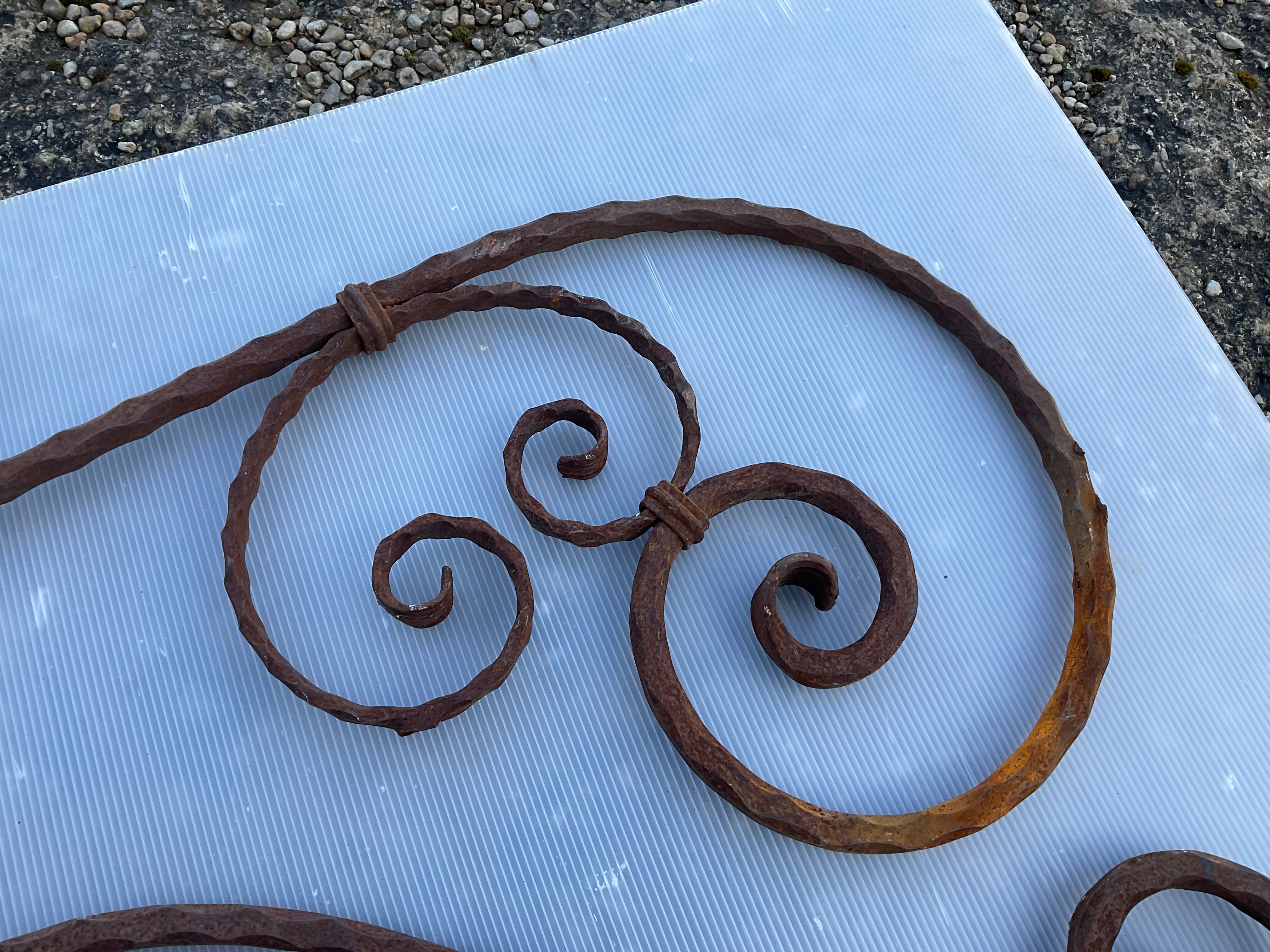 Wrought iron pediment