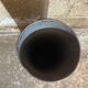Vintage Lincrusta Loreid Umbrella Stand in Leather with Metal Rim