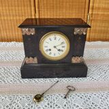 Black marble clock