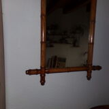 Old turned wooden mirror