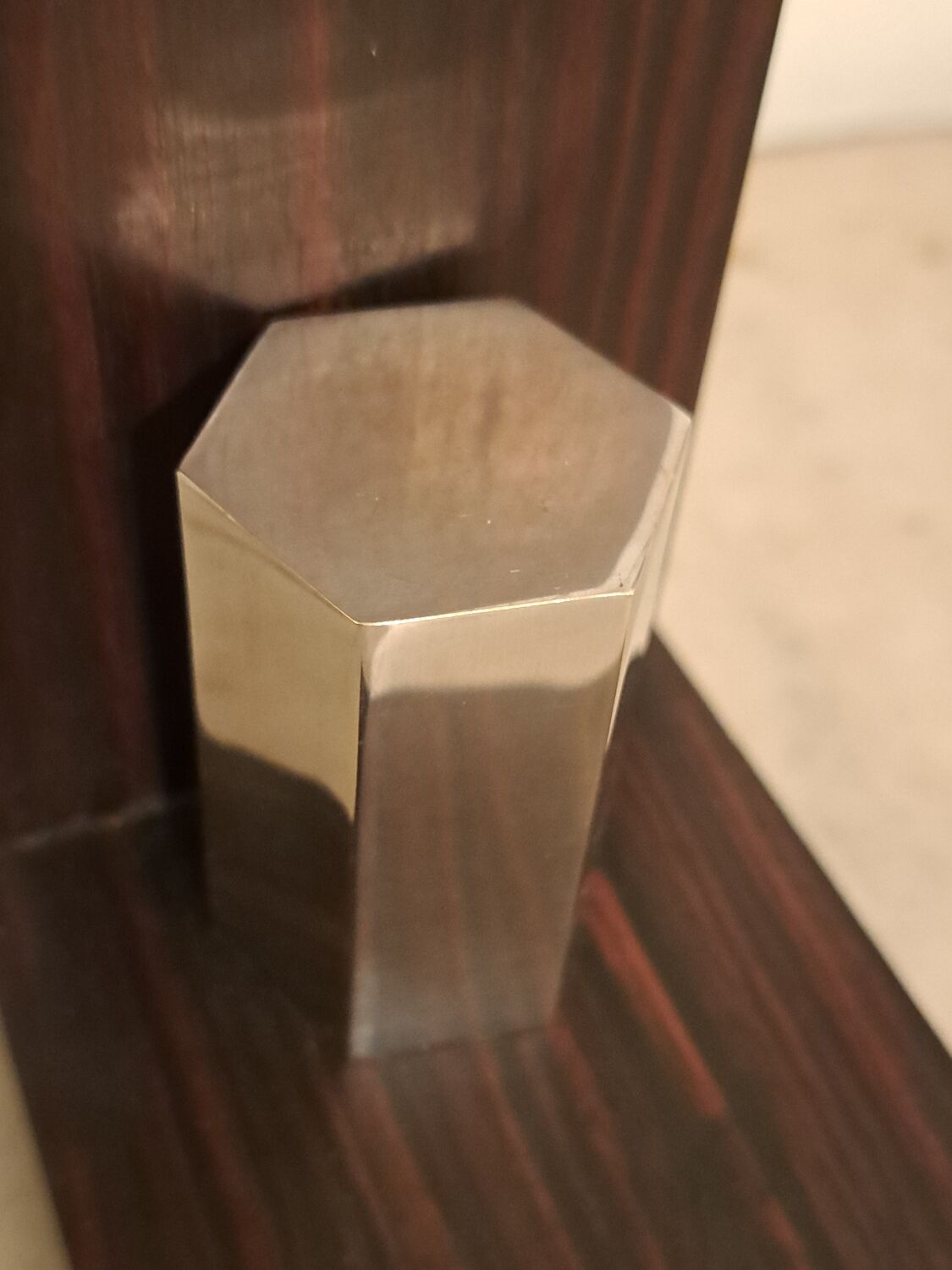 Art Deco pair of bookends in Macassar ebony.