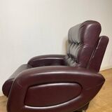 Vintage lounge chair in imitation leather from the 70s