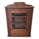 French Art Deco Oak Wall Cabinet, 1930s