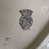 Antique butter dish in Badonviller earthenware.