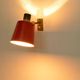 Old and rare Stilnovo wall light, red and black lacquered metal and brass With period label