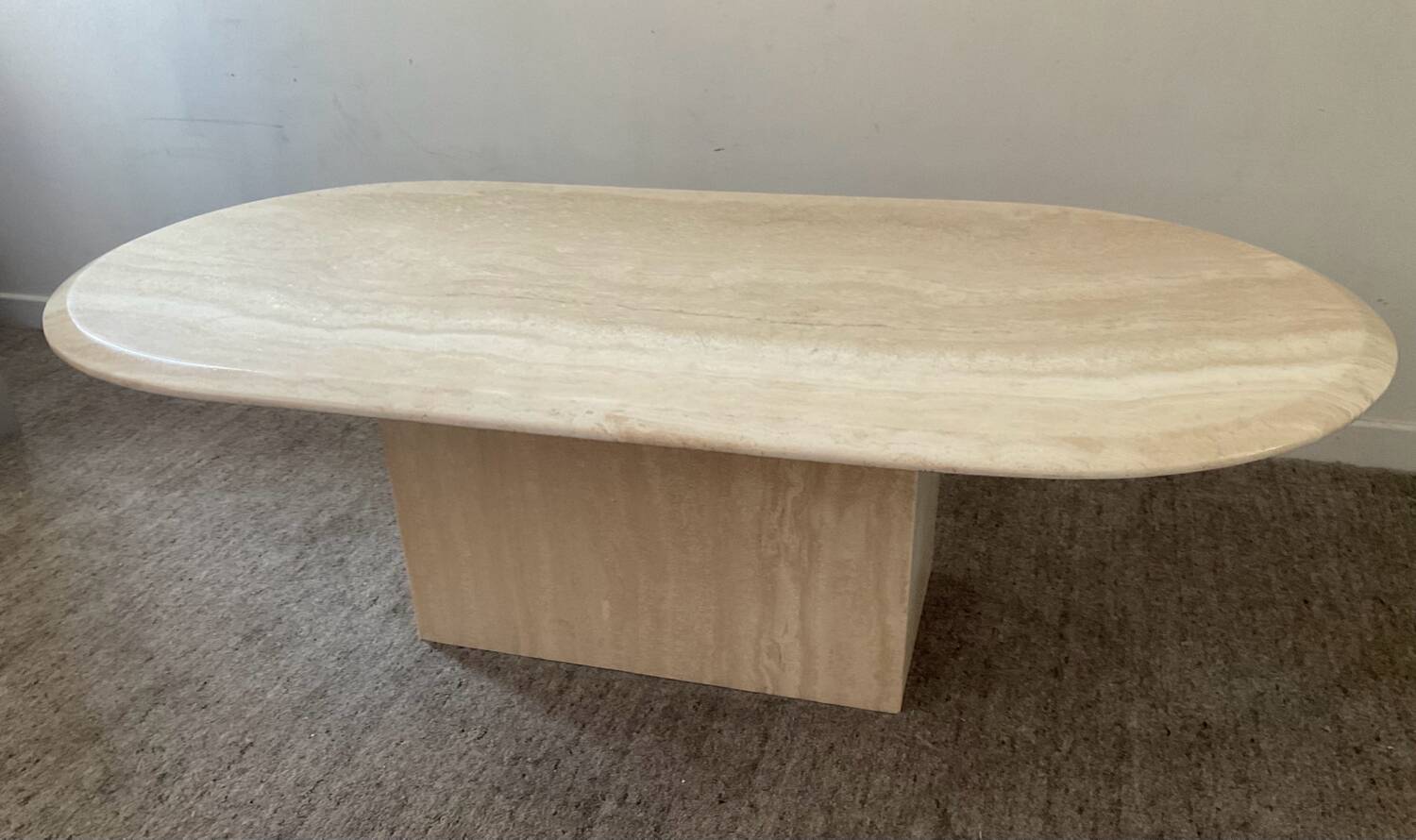 70s travertine coffee table