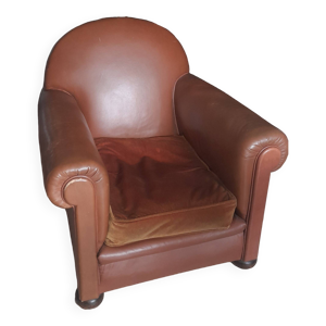 Fauteuil club en cuir