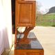 Large buffet with 2 bodies in walnut and marble