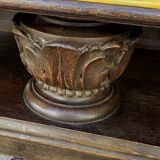 Important buffet / enfilade Art Deco period in polychrome engraved glass.