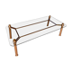 Table basse vintage cuivree 1950