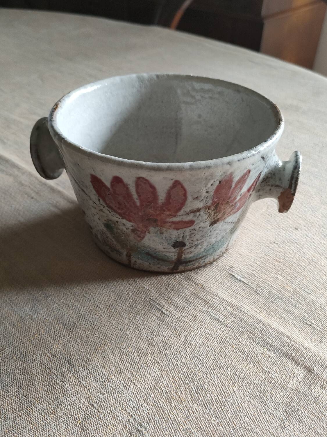 1950s ceramic pot by Gustave Rousseau