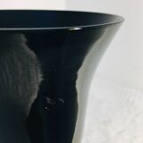 Stemmed glasses, vintage black flutes