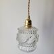 Vintage molded glass pendant light