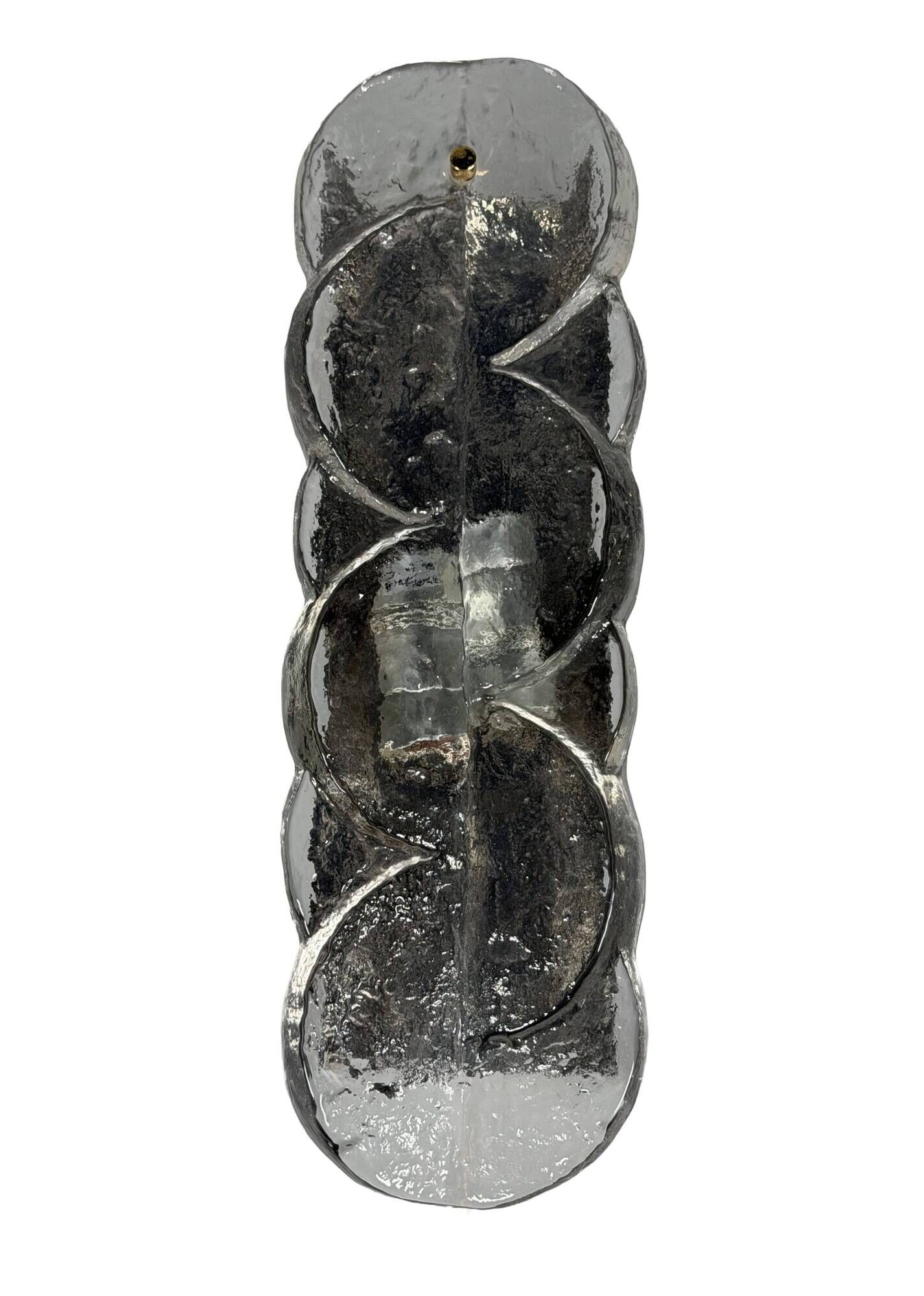 1960s 1970s Ice Glass Wall Sconce by J.T. Kalmar Franken KG Austria