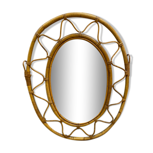 Miroir rotin