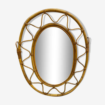 Rattan mirror