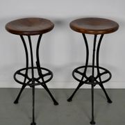 Paire de tabourets d'atelier / tabourets de bar industriels italiens