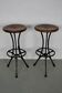Paire de tabourets d'atelier / tabourets de bar industriels italiens