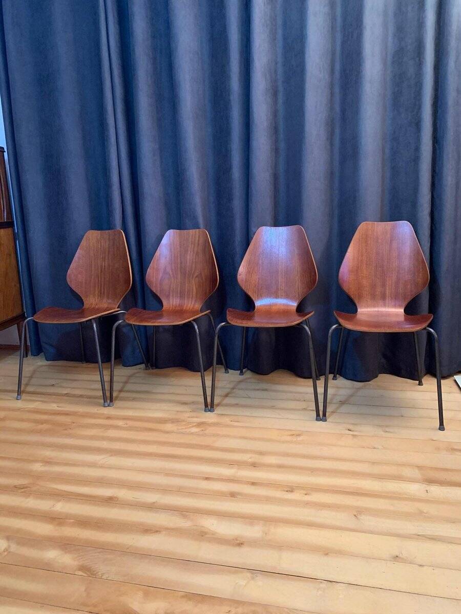 Chairs by Herbert Hirche for Jofy Stalmobler, Denmark, 1950s, set of 4