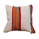 Coussin en laine rayé coloré