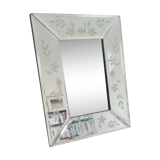 Beveled mirror photo frame