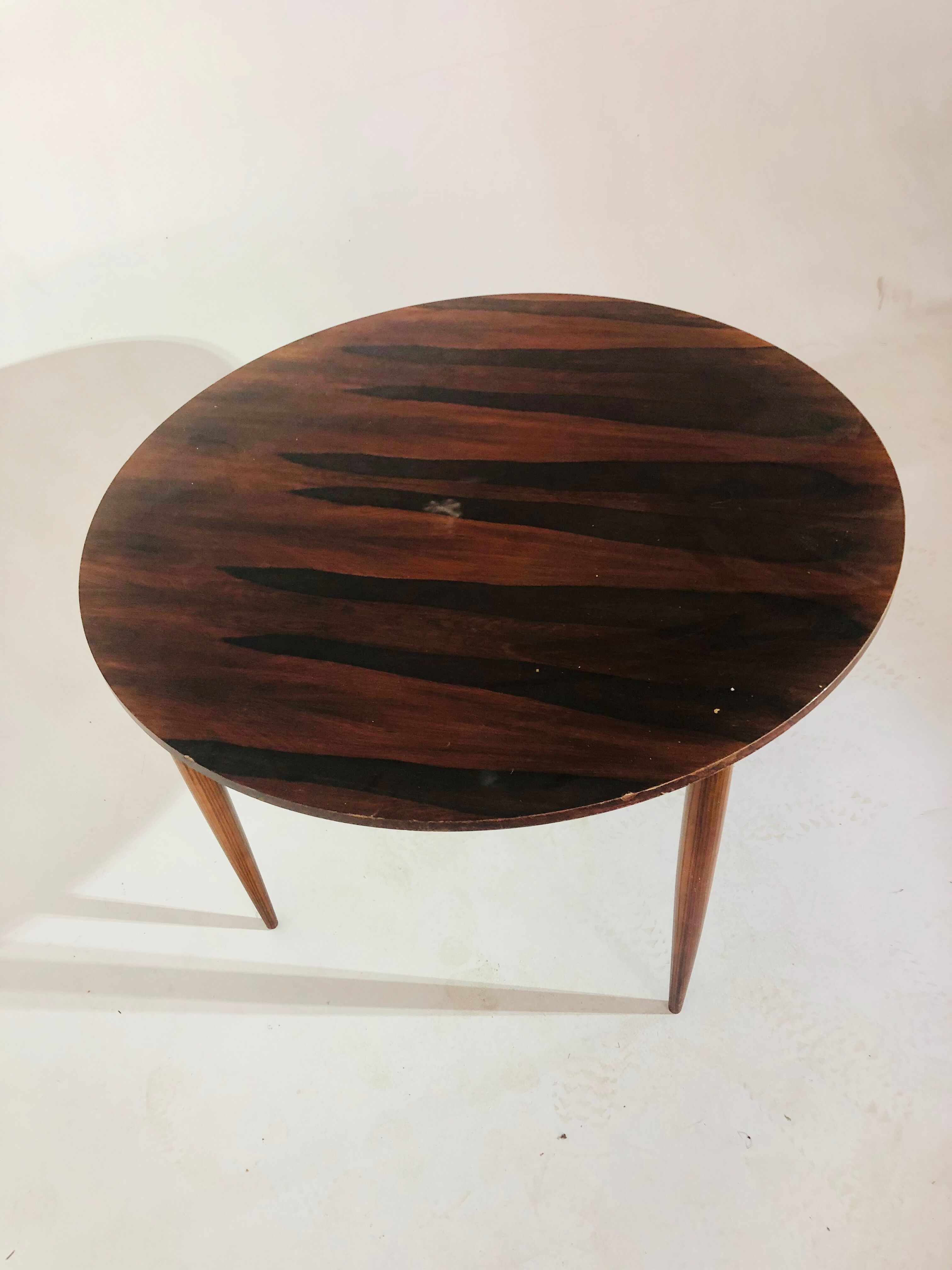 Vintage Scandinavian dining table - rosewood - extension cords