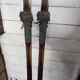 Pair of wooden skis from the 1940s