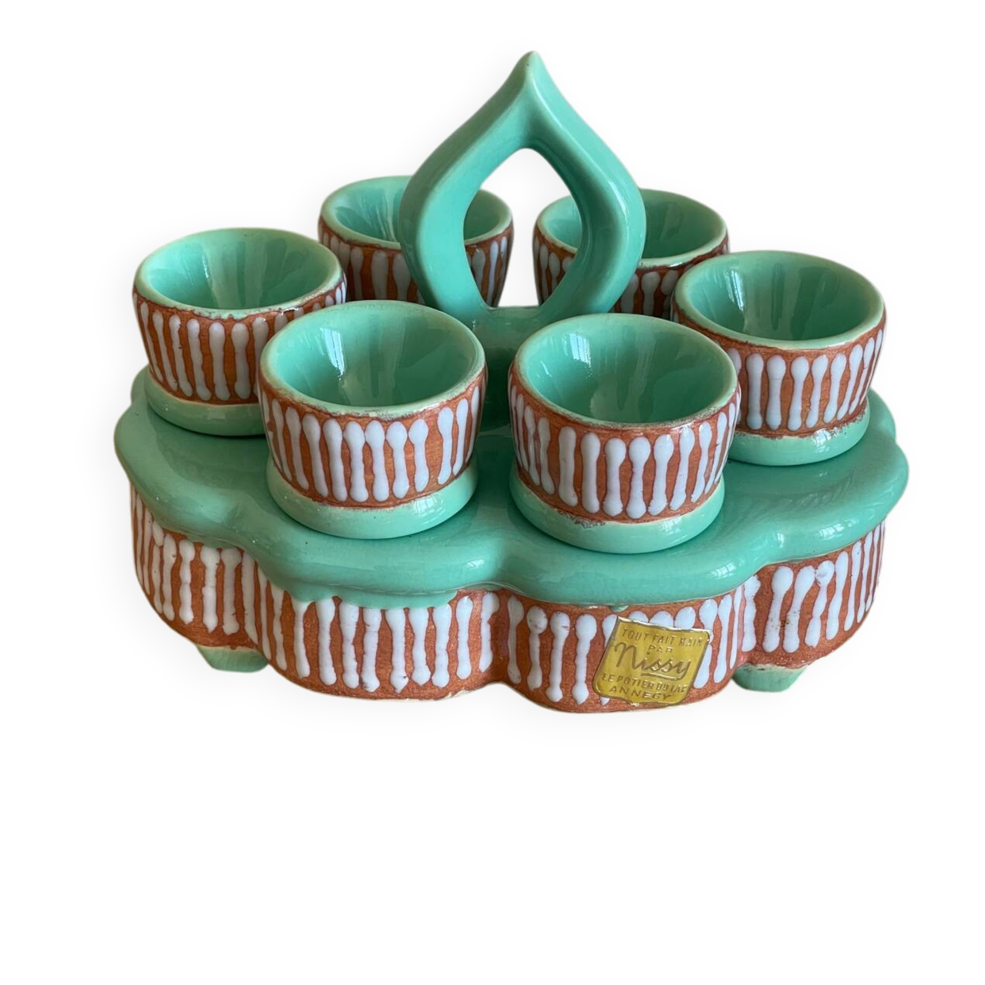 6 egg cups in their Missy Annecy holder