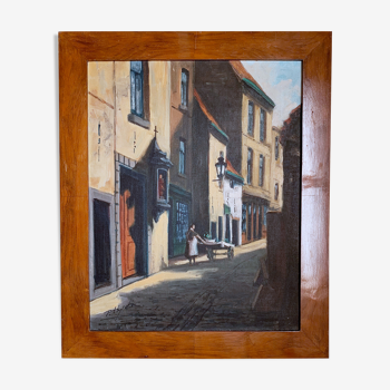 Old painting on Rue de Bruxelles - circa 1950