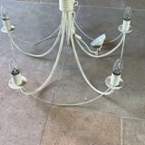 White metal chandelier