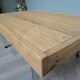 Table basse plateau bois pieds alu