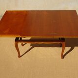 Coffee table, rises and opens, inspired by Albert Ducrot.