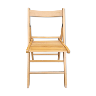 Folding chair blond wood, vintage