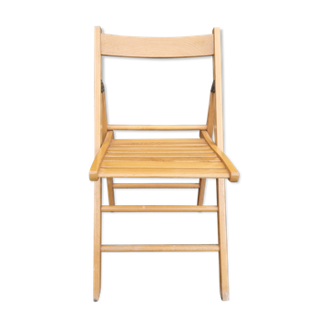 Folding chair blond wood, vintage