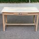 Parisian desk from the 1940s stripped to raw solid wood, 120cm.
