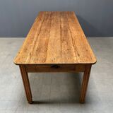 Large oak farmhouse table from France, early 1900s