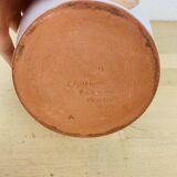 Vase with white ceramic flowers