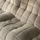 Sofa 3 places Kashima Line Roset velvet beige 70s