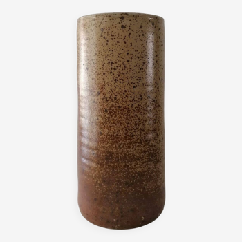 Vase rouleau en grès vintage , années 70