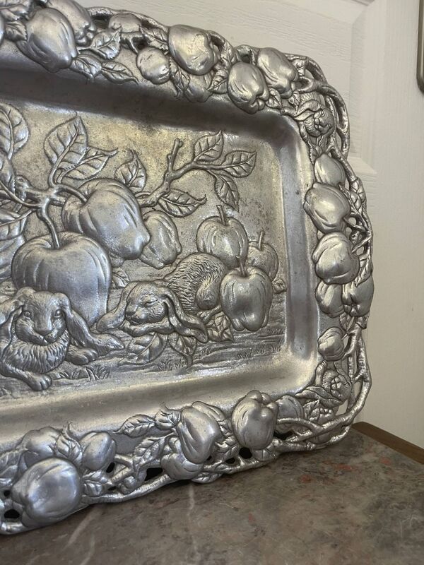 Plateau Arthur Court en métal, 1993