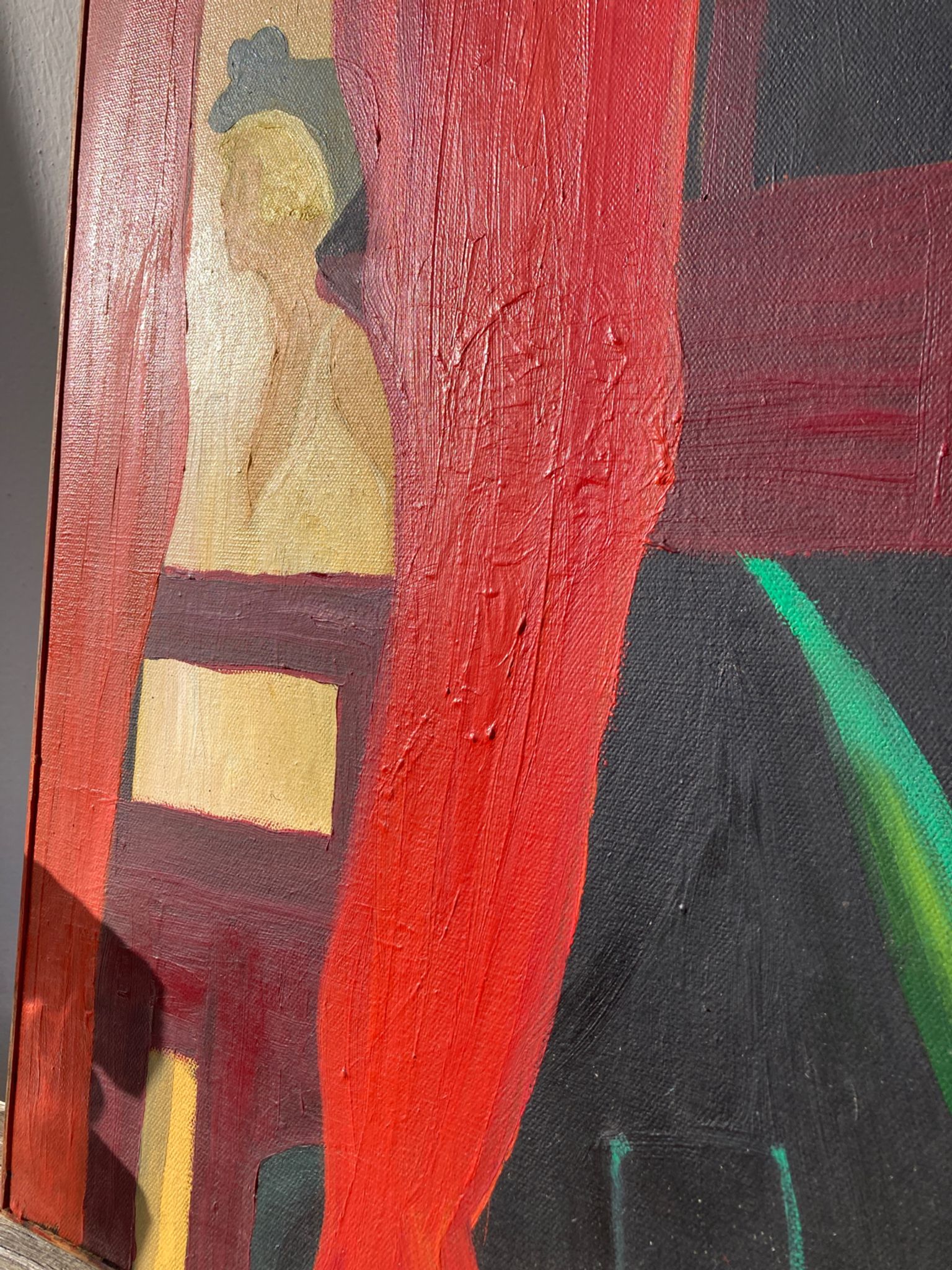 Peinture abstraite femme huile sur toile