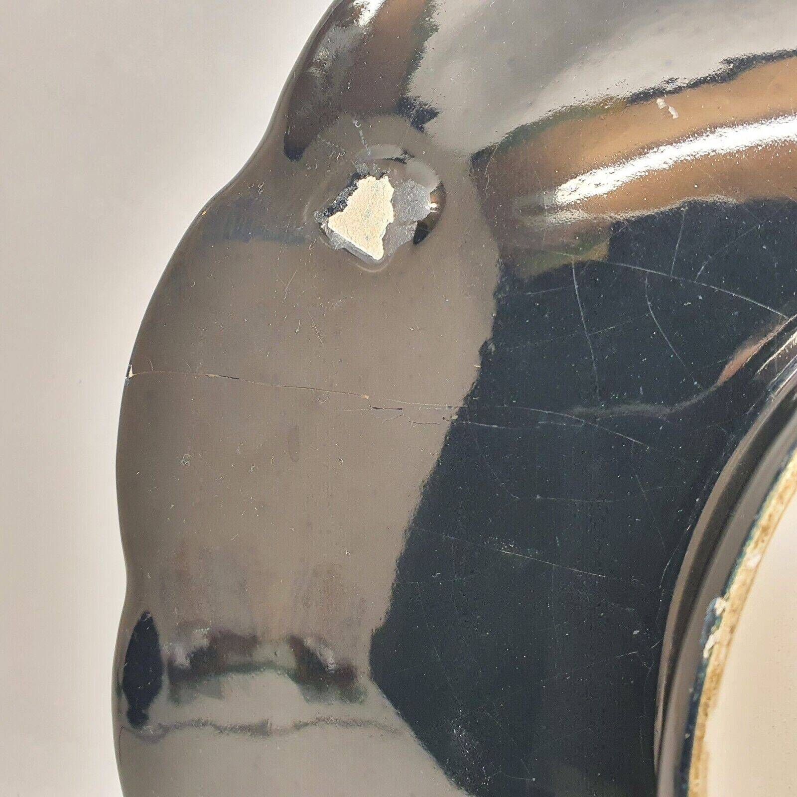 Large Longwy Emaux Dish Model Tropic D35 CM To Hang Or Other Decoration