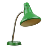 Adjustable Desk Lamp in Green Painted Metal and Chrome-Plated Spiral Arm from TEP, 1970s