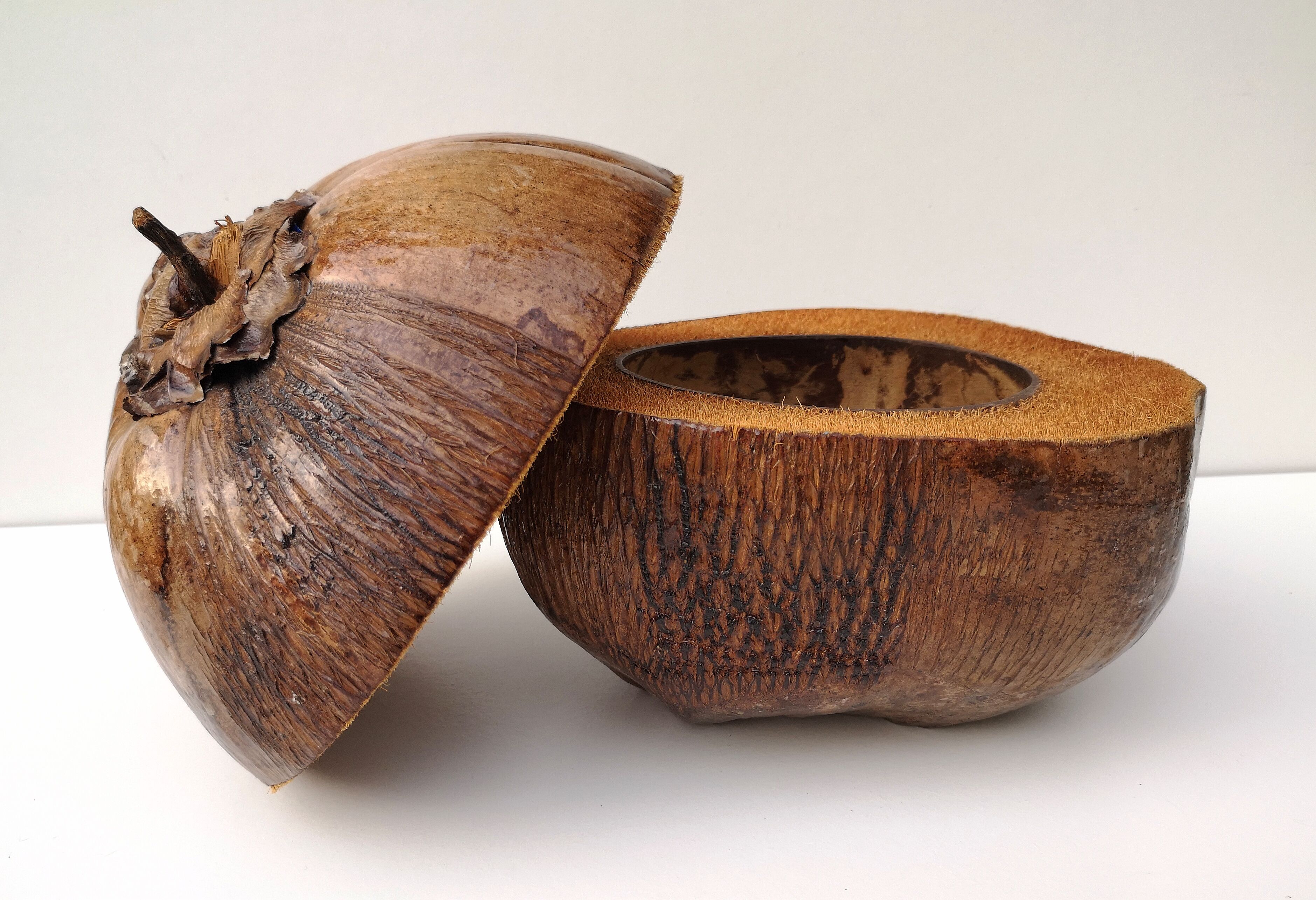 Empty vintage pocket - natural coconut